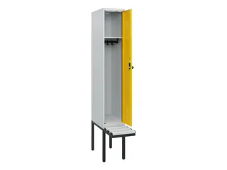 locker met bank,HxBxD 1950x300x815mm,1vak,vak B 300mm,draaigrendel - 1