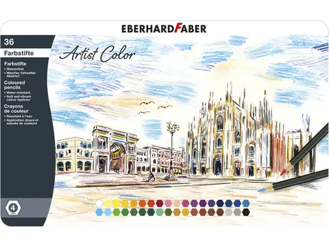 Kleurpotloden Eberhard Faber Artist Color metaaletui a 36 stuks