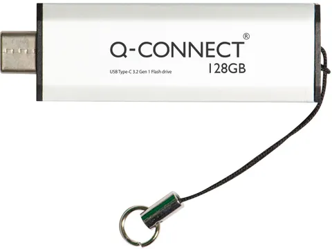 Q-connect USB stick type C 3.2 Gen1 128 GB Zilver