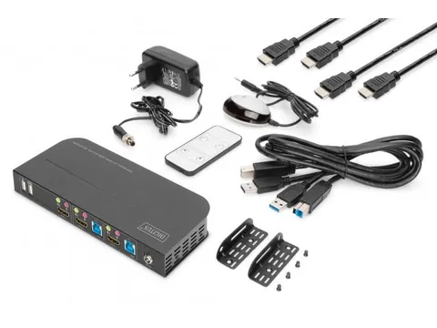 KVM-switch, 2x1 HDMI, HDMI-uitgang, USB, 4Kx2K@60Hz