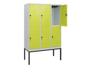 dubbeldekse locker,HxBxD 1950x1200x500mm,3x2vak.,vak B 400mm - 2