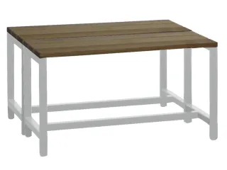 dubbele zitbank,LxD 1000x740mm,houten lijst beuken,onderstel RAL7035 - 2