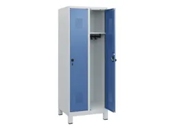 schoollocker,HxBxD 1630x600x500mm,2vak,vak B 300mm,draaigrendel,voeten
