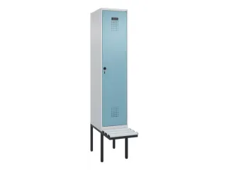 locker met bank,HxBxD 2120x400x815mm,1vak,vak B 400mm,draaigrendel - 2