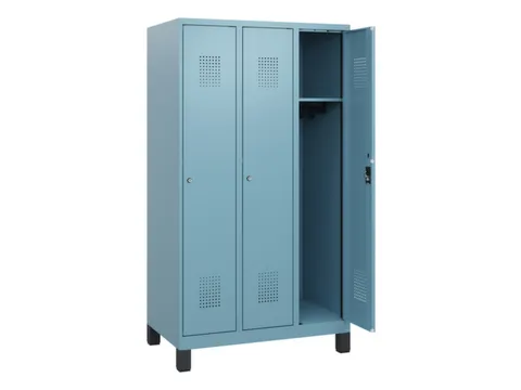 schoollocker,HxBxD 1630x900x500mm,3vak,vak B 300mm,cil.-slot,voeten