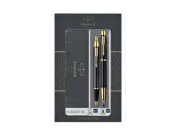 Balpen en vulpen Parker IM black GT medium 2 stuks