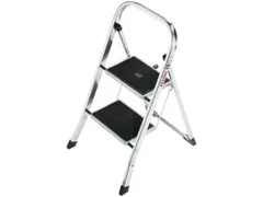 vouwtrapje,2treden m. antislipmatten,bordes H 460mm