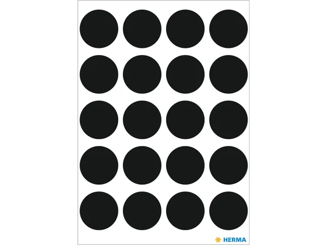 HERMA 1879 Multipurpose etiketten Rond 19mm Zwart 100 stuks