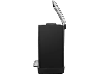 Pedaalemmer E-Cube 20 liter Zwart Mat RVS - 4