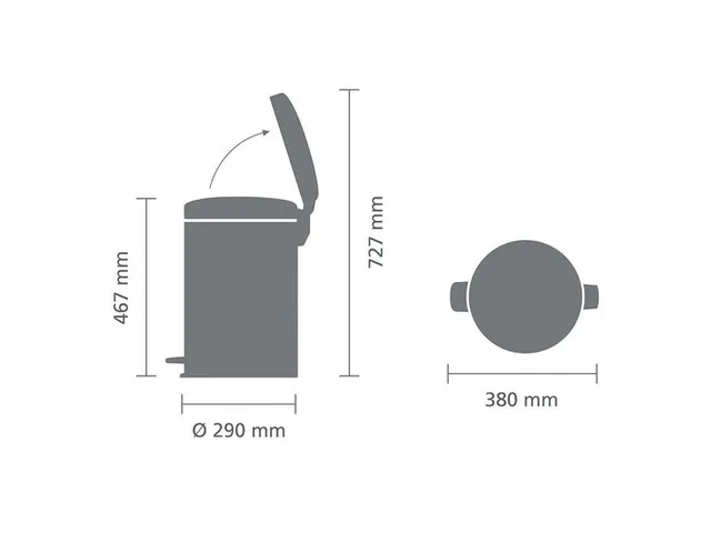 Pedaalemmer newIcon 20 Liter Grijs
