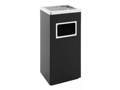 As-Papierbak rechthoekig 15 Liter Zwart RVS