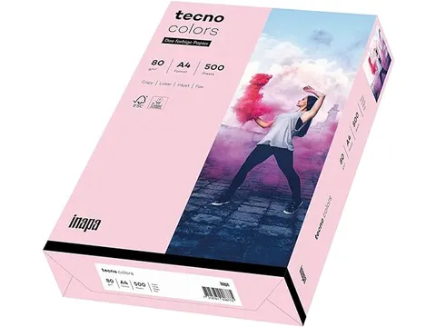 Inapa Tecno colors Gekleurd papier A4 Licht Roze 80 gram 500vel