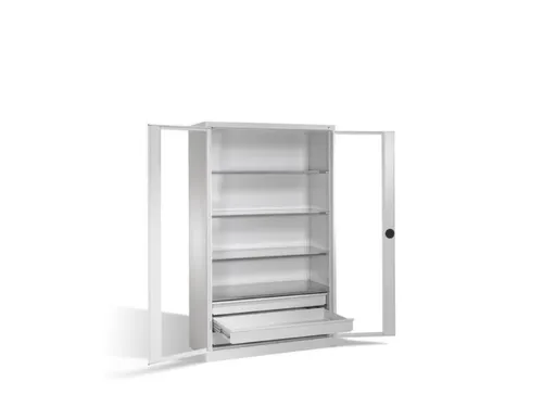 werkplaatskast HxBxD 1950x1200x600mm 4xStalen bodem 3laden slot