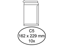 Envelop Quantore Bank C5 162x229mm Wit Zelfklevend