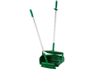 Vikan Hygiene stofblik + veger combinatieset alu steel 840mm Groen - 1