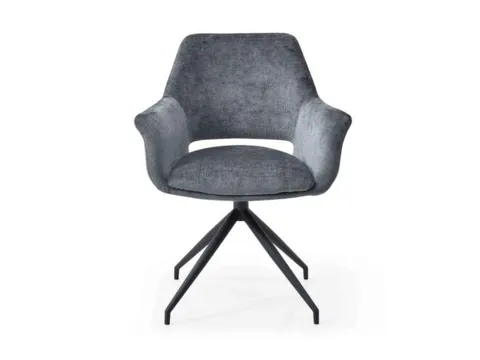 Bezoekersstoel,Stervoetonderstel Ronde Buis Zwart,M. Armleuningen