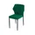 Stapelstoel,4Voeten Zwart,Zitting Velours Groen,Rug Velours Groen