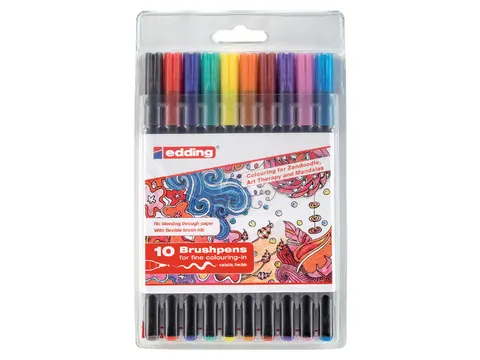 Brushpen edding 1340 assorti tangle etui à 10st