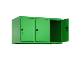 opzetkast,v. locker,3vak.,vak B 300mm,HxBxD 500x900x500mm,draaigrendel - 1