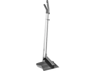 Vikan ErgoClean 559518 stoffer en blik set met lange steel lichtgrijs - 1