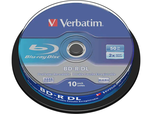 Blu-ray Disk Verbatim Speed 6x Dual Layer 50gb