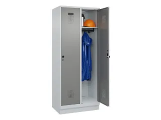 locker,HxBxD 1950x800x500mm,2vak,vak B 400mm,draaigrendel,sokkel - 1