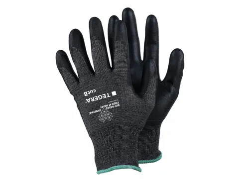 Tegera 906 snijbestendige handschoenen, PU gecoat, zwart, maat 11, per