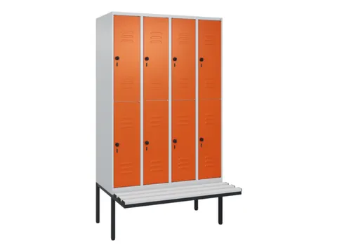 Dubbeldekse dekenkist,HxBxD 2120x1200x815mm,4x2vak.,vak B 300mm