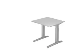 In hoogte verstelbaar bureau,HxBxD 680-850x800x800mm,blad grijs