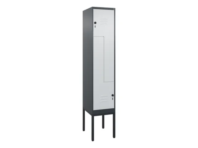 Z-garderobekast,HxBxD 2120x400x500mm,vak B 200/400mm,draaigrendel