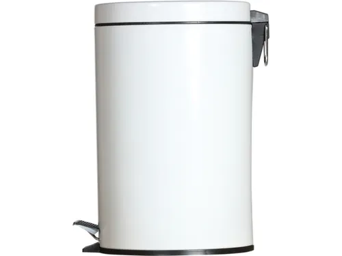 pedaalemmer,12l,HxØ 400x248mm,binnenbak kunststof,romp metaal wit