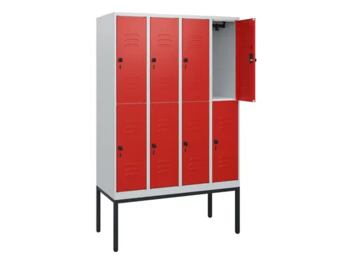 dubbeldekse locker,HxBxD 1950x1200x500mm,4x2vak.,vak B 300mm