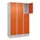 lockerkast,HxBxD 1950x1200x500mm,3x3vakken,vak B 400mm,cil.-slot