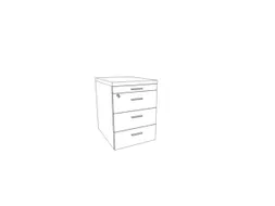 mobiel ladeblok,HxBxD 585x420x560mm,3lade(n),centr. vergrendeling