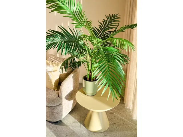 Kunstplant Mica Areca palm in pot groen 120x140cm