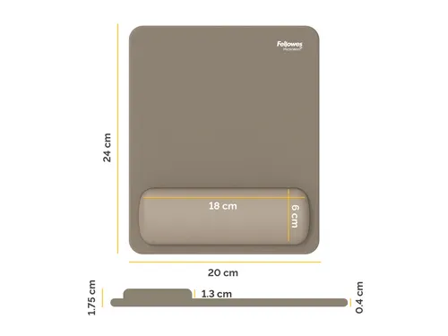 Muismat met polssteun Fellowes Breyta zand 20x24cm