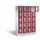 Lockerkast 1800x1190x500mm 4x5 vakken Cilinderslot, Sokkel, RAL3003