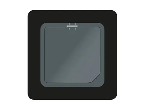 Circulaire Afvalbak BrickBin met klepdeksel 65 Liter Zwart Grijs