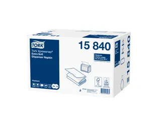 Tork Universal Gevouwen Servetten 15840 2-laags Wit 22x33cm 1/4 vouw - 4