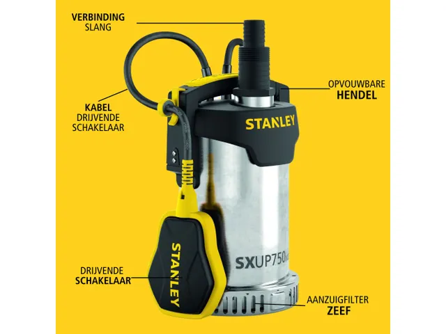 Stanley Dompelpomp Roestvrij Staal Helder Water 750W