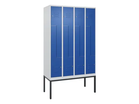 Z-garderobekast,HxBxD 2120x1200x500mm,vak B 150/300mm,cil.-slot