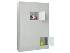 lockerkast,HxBxD 1850x1200x500mm,3x5vakken,RAL7035,front RAL7035