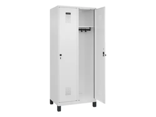 locker,HxBxD 1950x800x500mm,2vak,vak B 400mm,draaigrendel,voeten