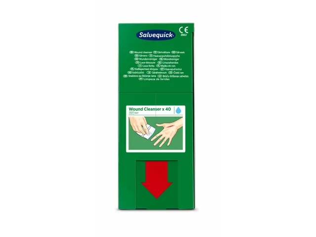 Lingettes Lave-blessure Salvequick stérile 40 pièces