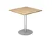 vergadertafel,HxBxD 745x800x800mm,vierkant,schotelvoet zilverkleurig