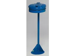 Afvalverzamelaar 120 Liter Staander Plaatstaal Met Deksel Blauw