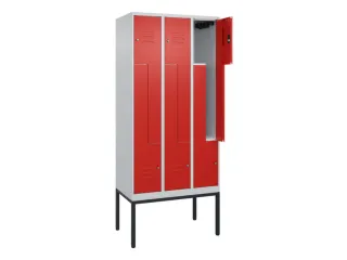 Z-garderobekast,HxBxD 2120x900x500mm,vak B 150/300mm,cil.-slot - 2