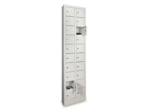 lockerkast,HxBxD 1950x460x200mm,2x10vakken,cil.-slot,sokkel