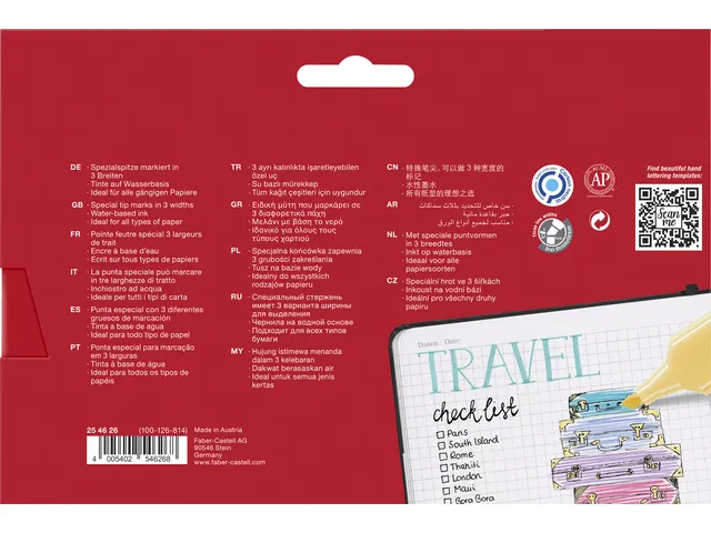 Markeerstift Faber-Castell 46 Pastel set 8 stuks
