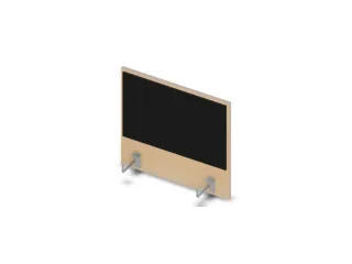 opzetpaneel bureau aanbouw zijkant NE-esdoorn BN8033-zwart 600mm - 1